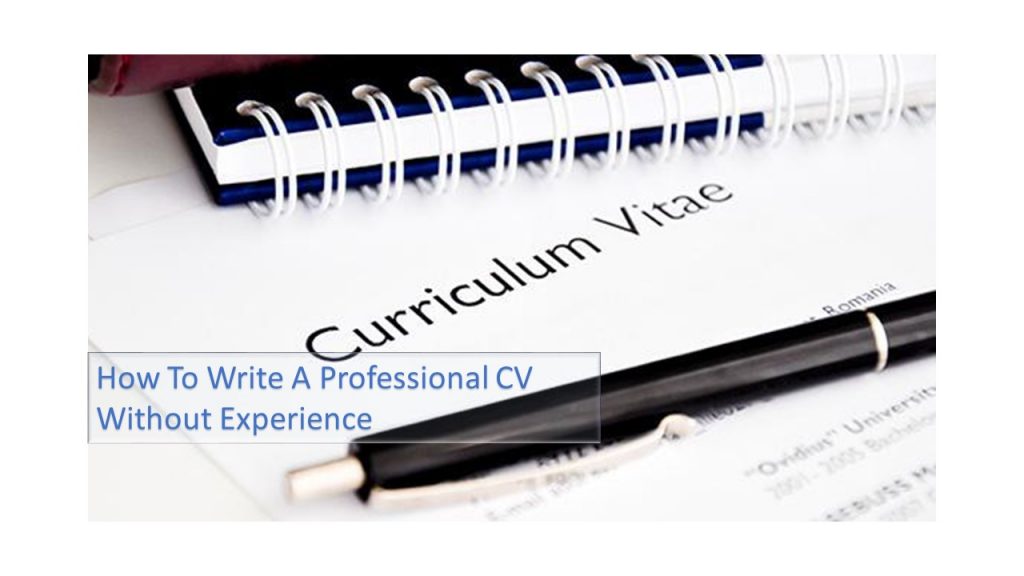How to write a professional CV without experience